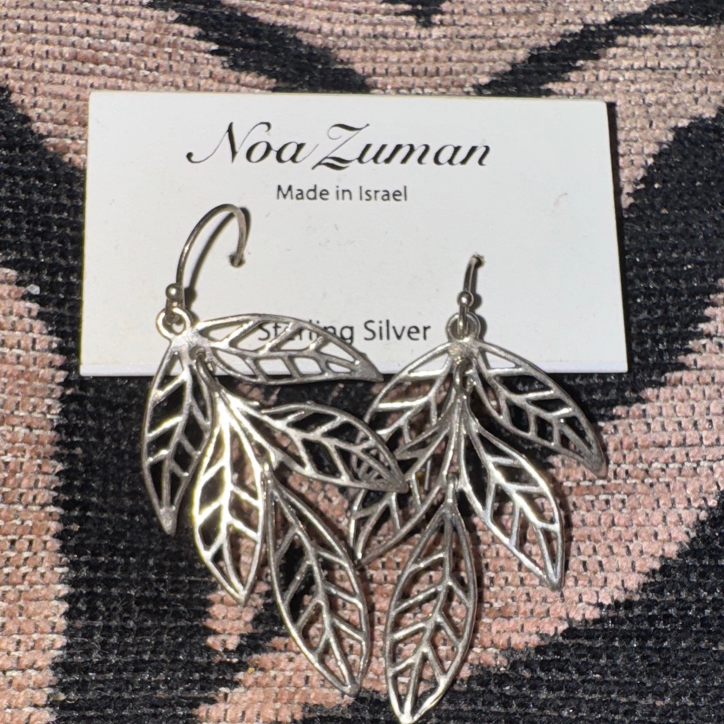 Sterling Silver Leaf Earrings
